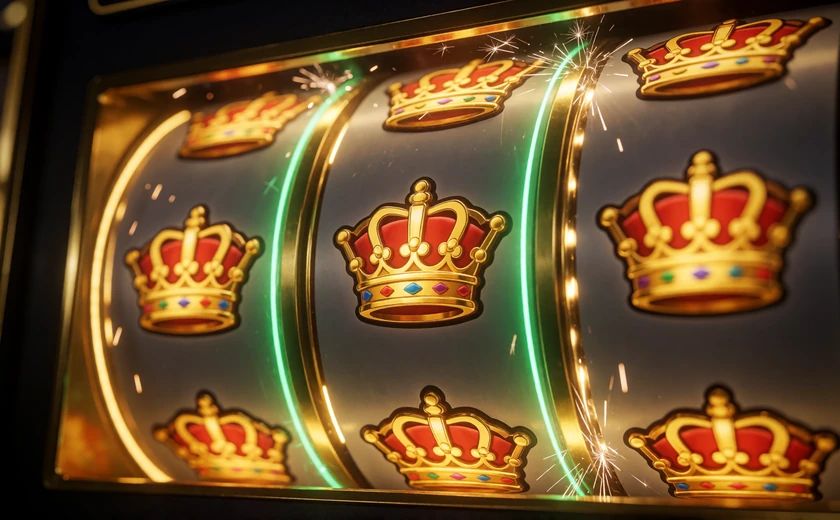 Goldene Slot-Walze mit Jackpot-Symbolen f&uuml;r 100 Freispiele ohne Umsatzbedingungen